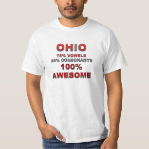 T-shirt L'OHIO 75% vocalise des consonnes de 25% 100%