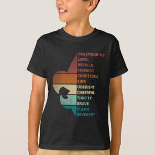 T-shirt Loi de scoutisme de style rétro vintage cool