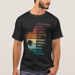 T-shirt Loi de scoutisme de style rétro vintage cool 