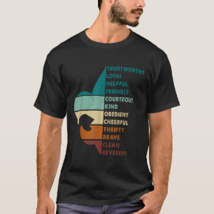 T-shirt Loi du scoutisme rétro Camp d'hiking Cadeaux vinta