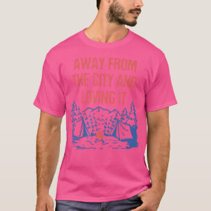 T-shirt Loin De La Ville Camping Wildlife Camper En Plein
