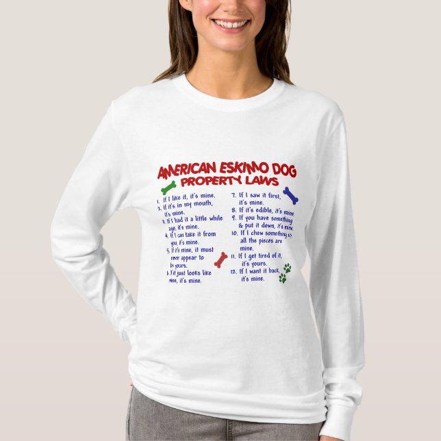 T-shirt Lois AMÉRICAINES 2 de propriété de CHIEN ESQUIMAU (Devant)