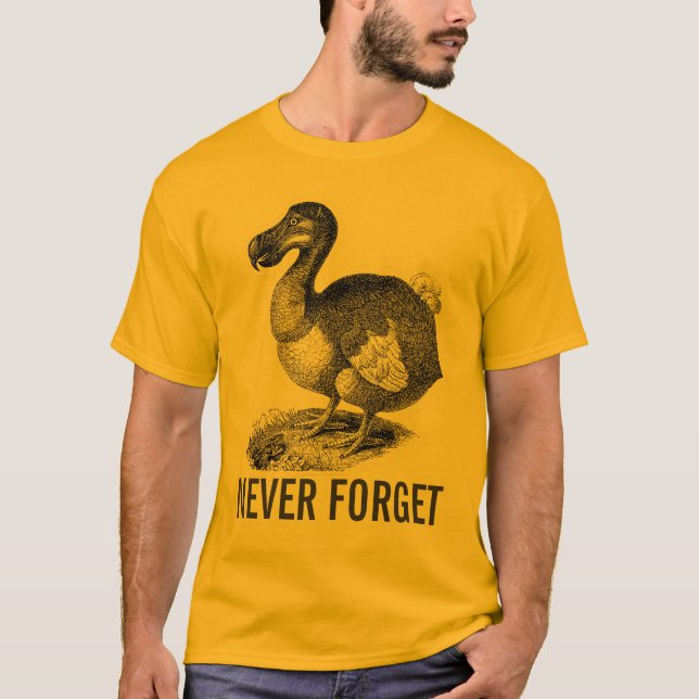 T-shirt L'oiseau de dronte n'oublient jamais la chemise (Devant)