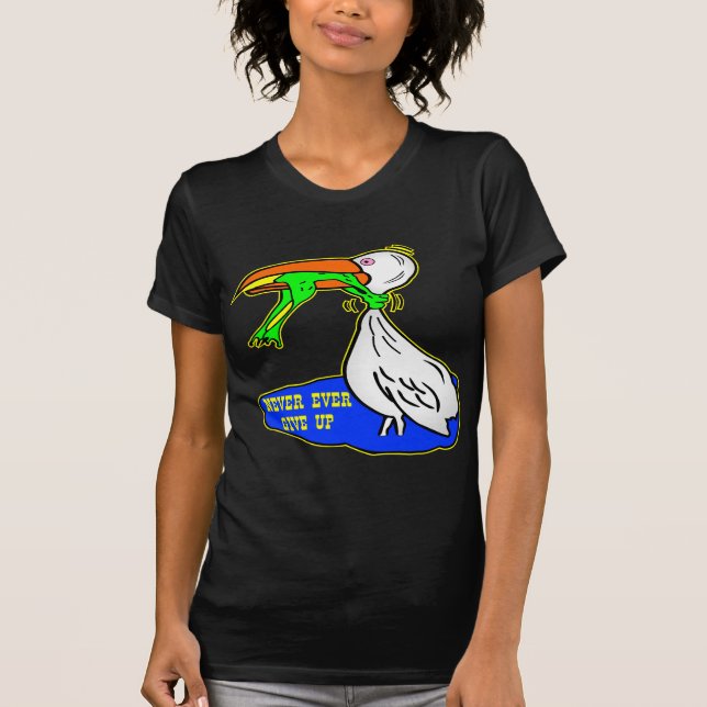T-shirt L'oiseau d'obstruction de grenouille abandonnent (Devant)