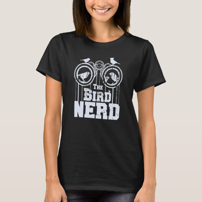 T-shirt L'OISEAU NERD Oiseau Watcher Twitching Birdwatchi (Devant)