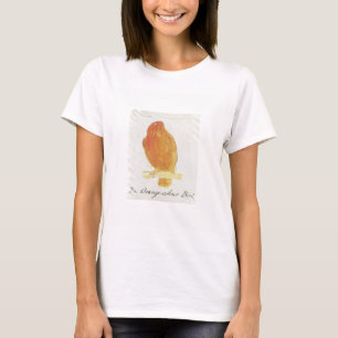 T-shirt L'oiseau orange de couleur, de 'seize dessins de