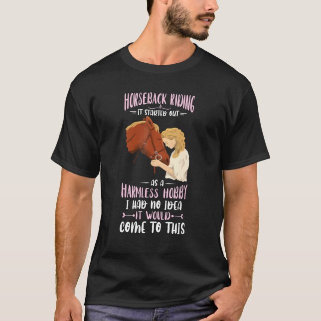 T-shirt Loisir Inoffensif Équitation Course de Chevaux Équ (Devant)