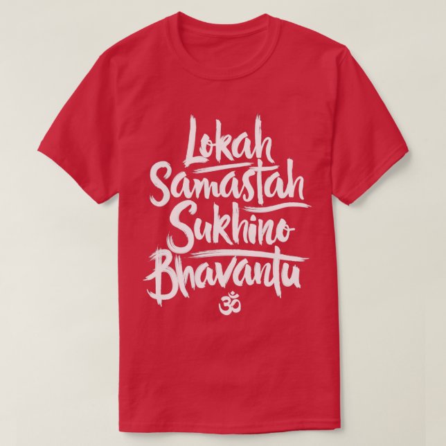 T-shirt Lokah Samastah Sukino Bhavantu (Design devant)