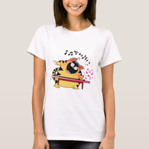 T-shirt LOL Cats Chat de musique gras