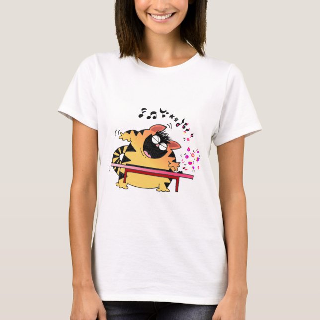 T-shirt LOL Cats | Chat de musique gras (Devant)