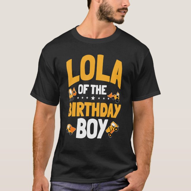 T-shirt Lola De L'Anniversaire Garçon Anniversaire Travail (Devant)