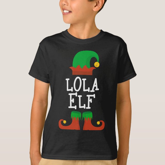 T-shirt Lola Elf Noël Funny Noël (Devant)