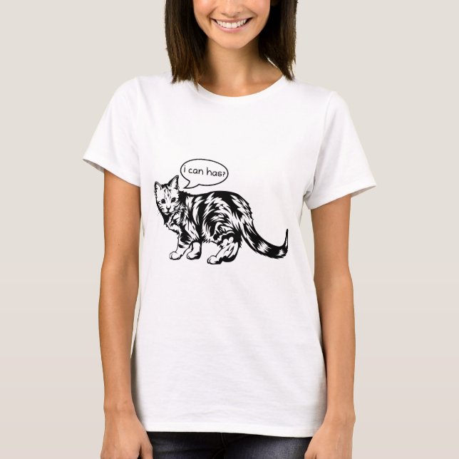 T-shirt lolcat - je peux a ? (Devant)