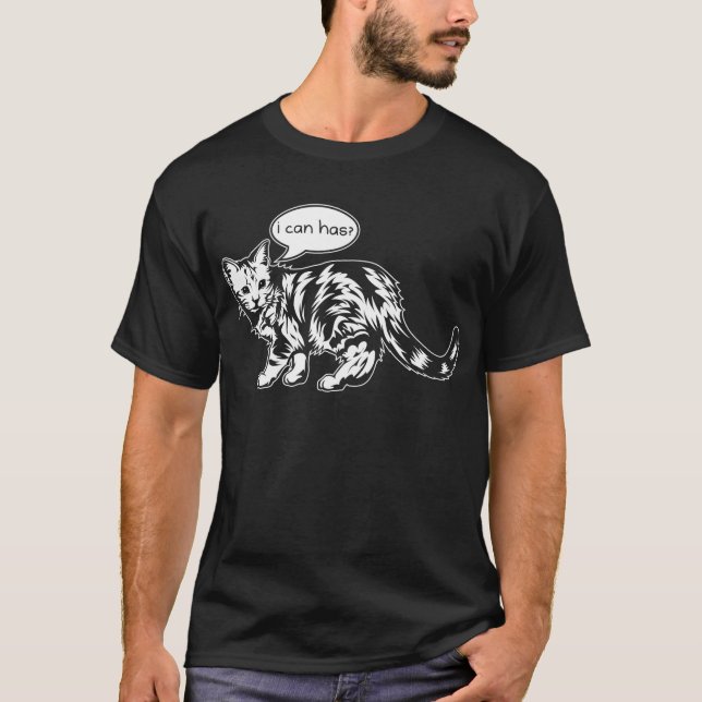T-shirt lolcat - je peux a ? (Devant)