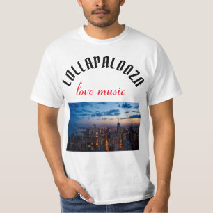 T-shirt Lollapalooza music festival de design