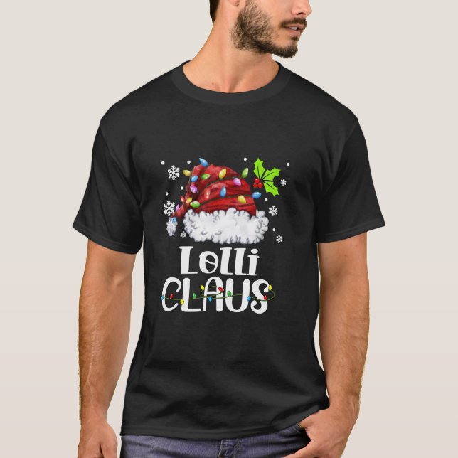 T-shirt Lolli Claus Santa Chaps Noël Lumière Noël (Devant)