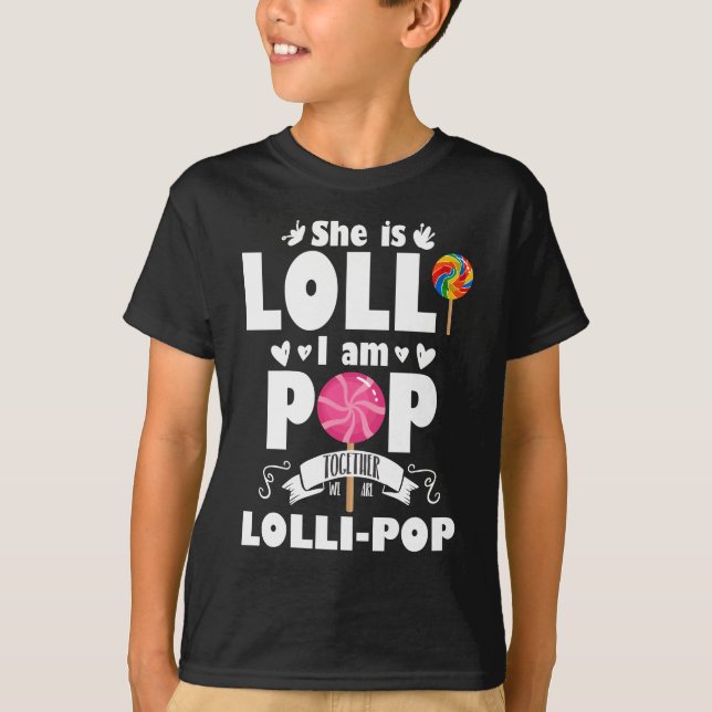 T-shirt Lolli Pop Cute Grand-Enfant Grand-Parents Candy (Devant)