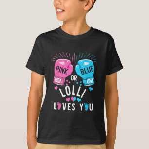 T-shirt Lolli Rose Ou Bleu Vous Aime Boxer Révélation De S