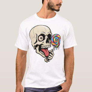 T-shirt Lollipop crâne - bonbon Déplaisant squelet