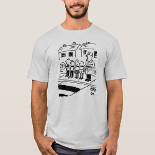 T-shirt Lollipop Man contrôle les écoliers avec Lollipop