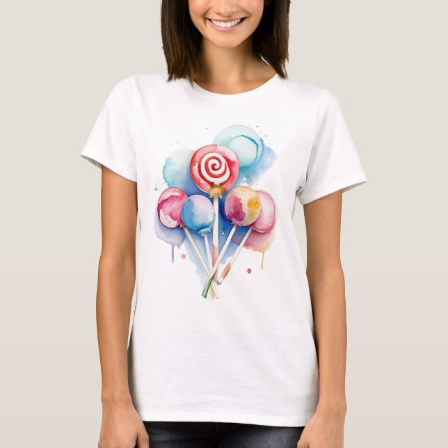 T-shirt Lollipopes aquarelles (Devant)