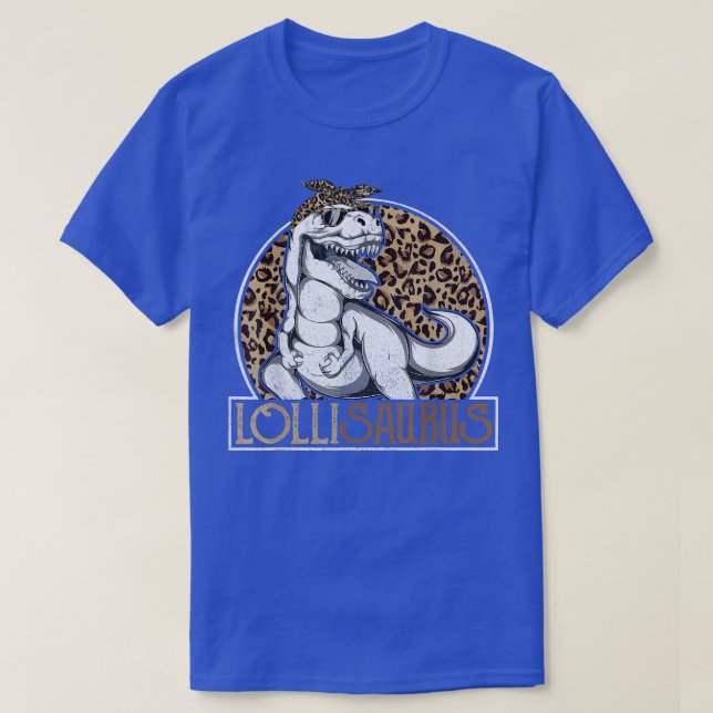 T-shirt Lollisaurus dinosaure sucette léopard Fête des mèr (Design devant)
