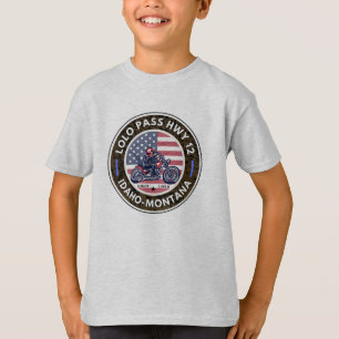 T-shirt Lolo pass route de moto Oregon