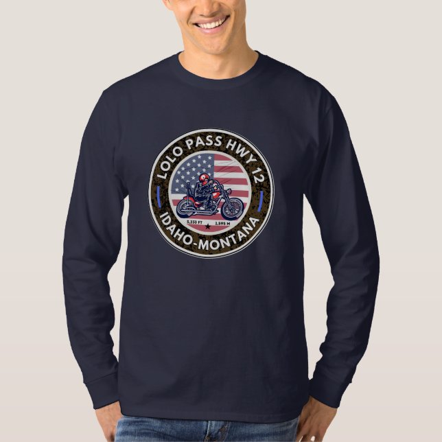 T-shirt Lolo pass route de moto Oregon (Devant)