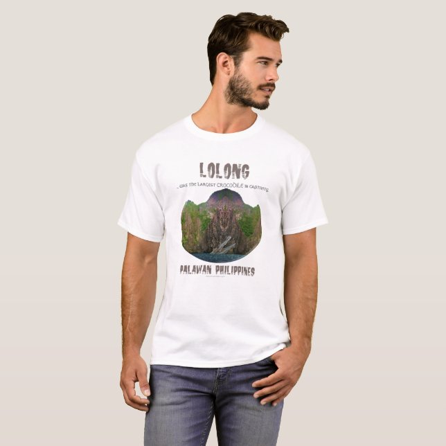 T-shirt Lolong - "le plus grand crocodile en captivité " (Devant entier)