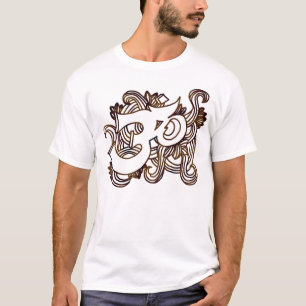 T-shirt l'OM Handsketch brun