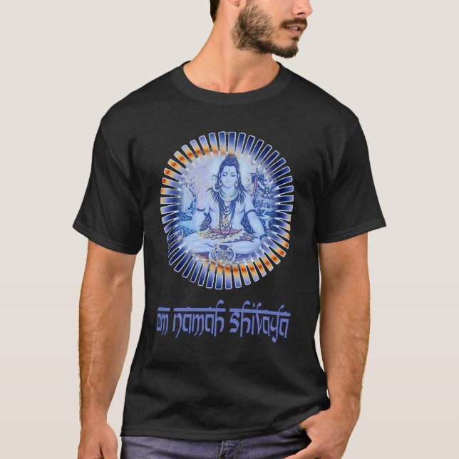 T-shirt L'OM Namah Shivaya (lettrage léger) (Devant)