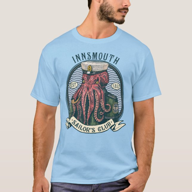 T-shirt L'Ombre sur la voile de Lovecraft Innsmouth (Devant)