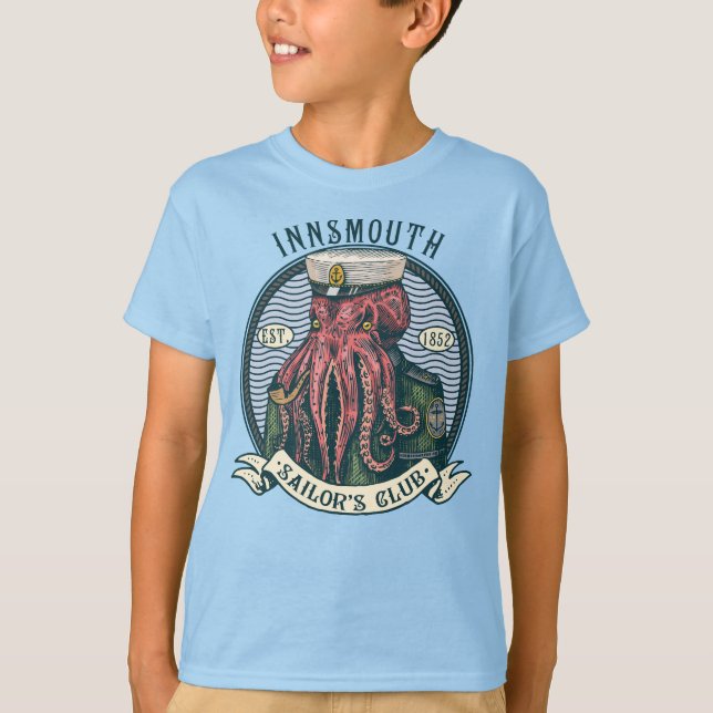 T-shirt L'Ombre sur la voile de Lovecraft Innsmouth (Devant)