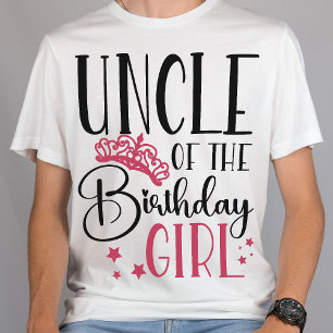 T-shirt L'oncle de l'équipe de filles d'anniversaire sur m