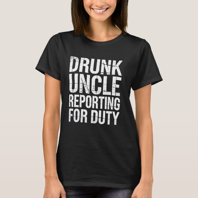T-shirt L'Oncle Drunk Signaler Pour Dety Funny Party Boire (Devant)