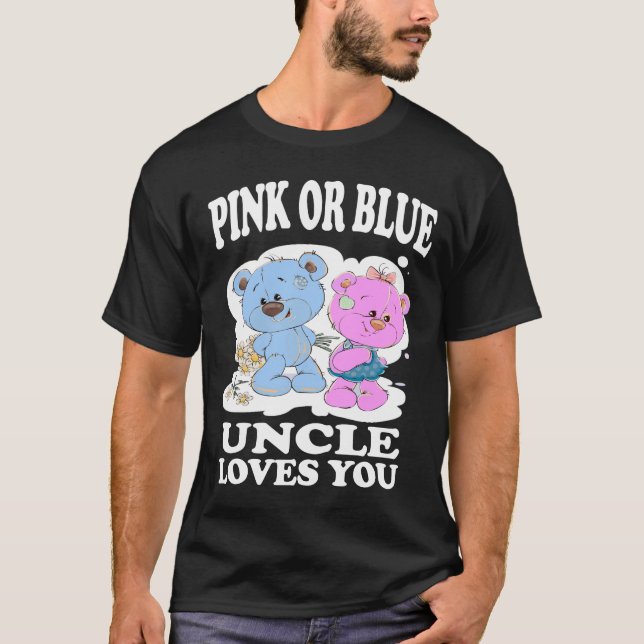 T-shirt L'Oncle Rose Ou Bleu Vous Aime La Chemise De La Ré (Devant)