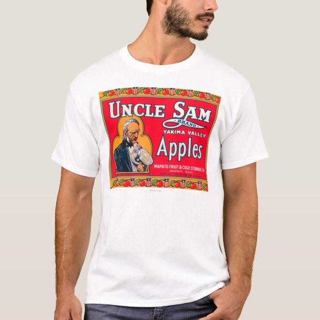 T-shirt L'Oncle Sam Apple marquent (rouge) - Wapato, WA (Devant)