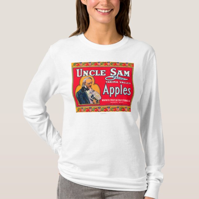 T-shirt L'Oncle Sam Apple marquent (rouge) - Wapato, WA (Devant)