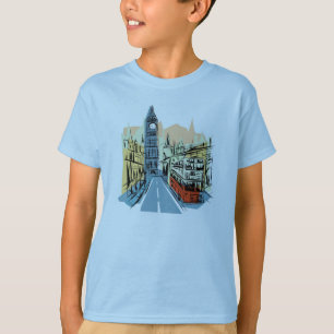T-shirt London Angleterre City scape boys tee