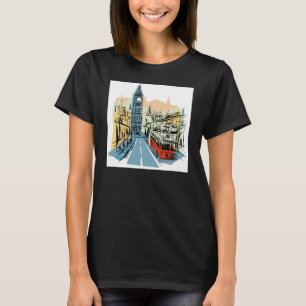 T-shirt London Angleterre City scape dames burout tee