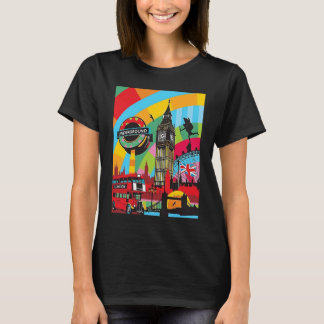 T-shirt London Bridge Big Ben Pop Art Traveler