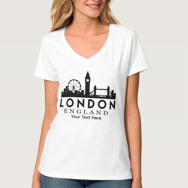 T-shirt London City Landmark Travel Design (Devant)