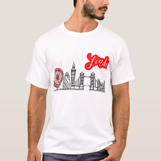 T-shirt London City Skyline tendance UK Streetwear