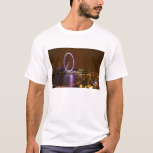 T-shirt London Eye, River Thames et les lumières de