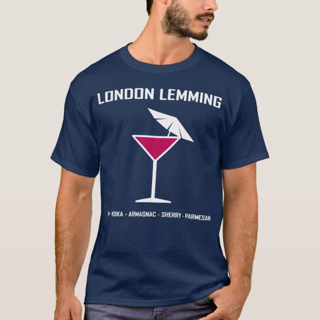 T-shirt London Lemming Cocktail Johnny English Movie famil (Devant)