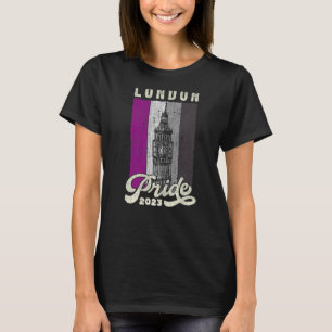 T-shirt London Pride 2023, Big Ben, Asex Pride Flag Pre