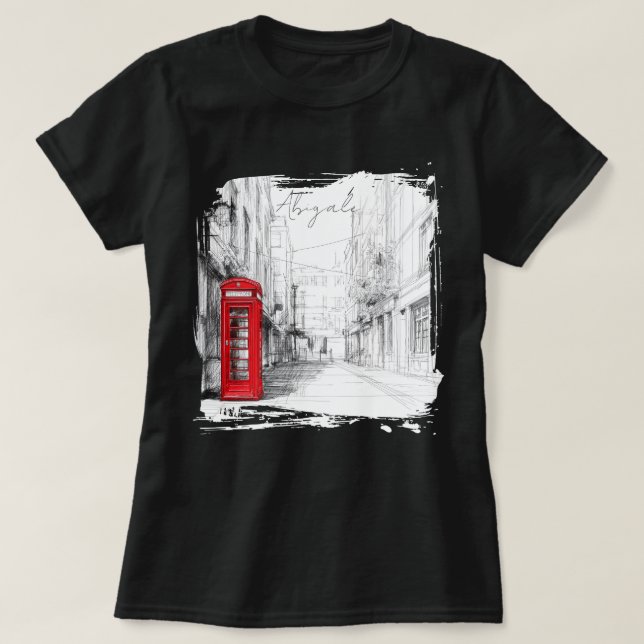 T-shirt London Red Booth Artistic White Sous-base (Design devant)