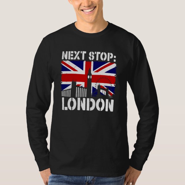 T-shirt London Summer Vacation Trip Next Stop Vacay Vibes  (Devant)