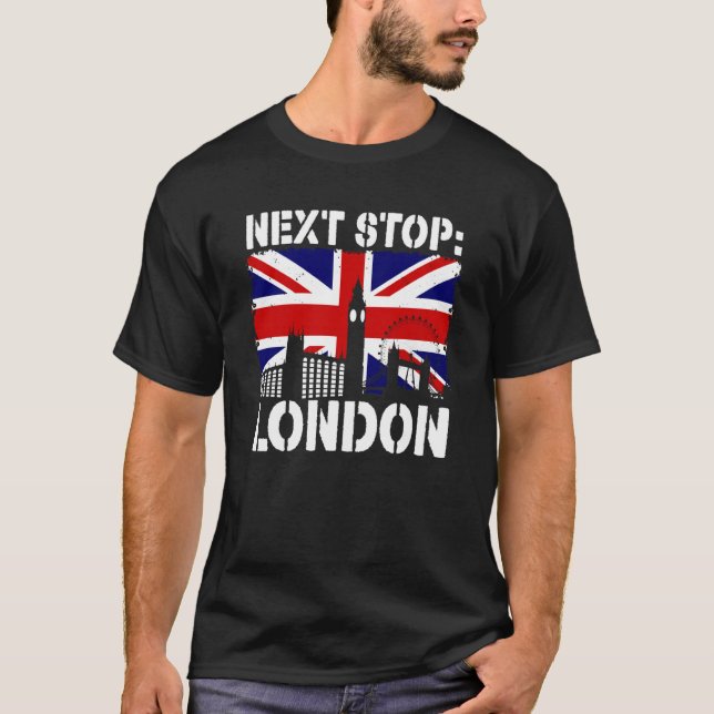 T-shirt London Summer Vacation Trip Next Stop Vacay Vibes  (Devant)