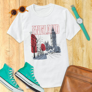 T-shirt London Tower Bridge Croquis Royaume-Uni Voyage Sou